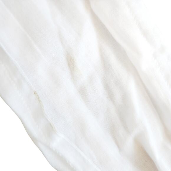 ERIKA PENA Rita Rumba Wrap Shirt ruffle tassel off shoulder top in white XS NEW - Picture 3 of 6